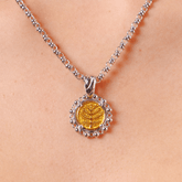 Rosario Pendant in Gold & Silver with Tree of Life